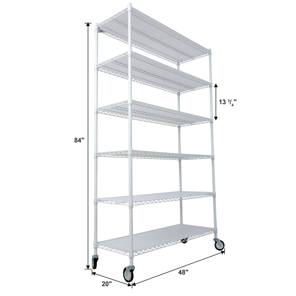 6 Tier Heavy Duty Metal Shelf Wire Shelving Unit