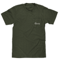 Tee Luv x Comfort Colors Faded Coors Rodeo Cowboy Left Chest Pocket T-Shirt - Moss Green — product image