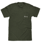 Tee Luv x Comfort Colors Faded Coors Rodeo Cowboy Left Chest Pocket T-Shirt - Moss Green — product image