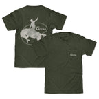 Tee Luv x Comfort Colors Faded Coors Rodeo Cowboy Left Chest Pocket T-Shirt - Moss Green