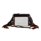 Nightlife Tooled Leather Clear Fringe Purse- Branding Iron Western Wear