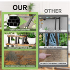 9 Tiered Indoor Plant Stand with 5 Adjustable Grow Lights - Light Brown