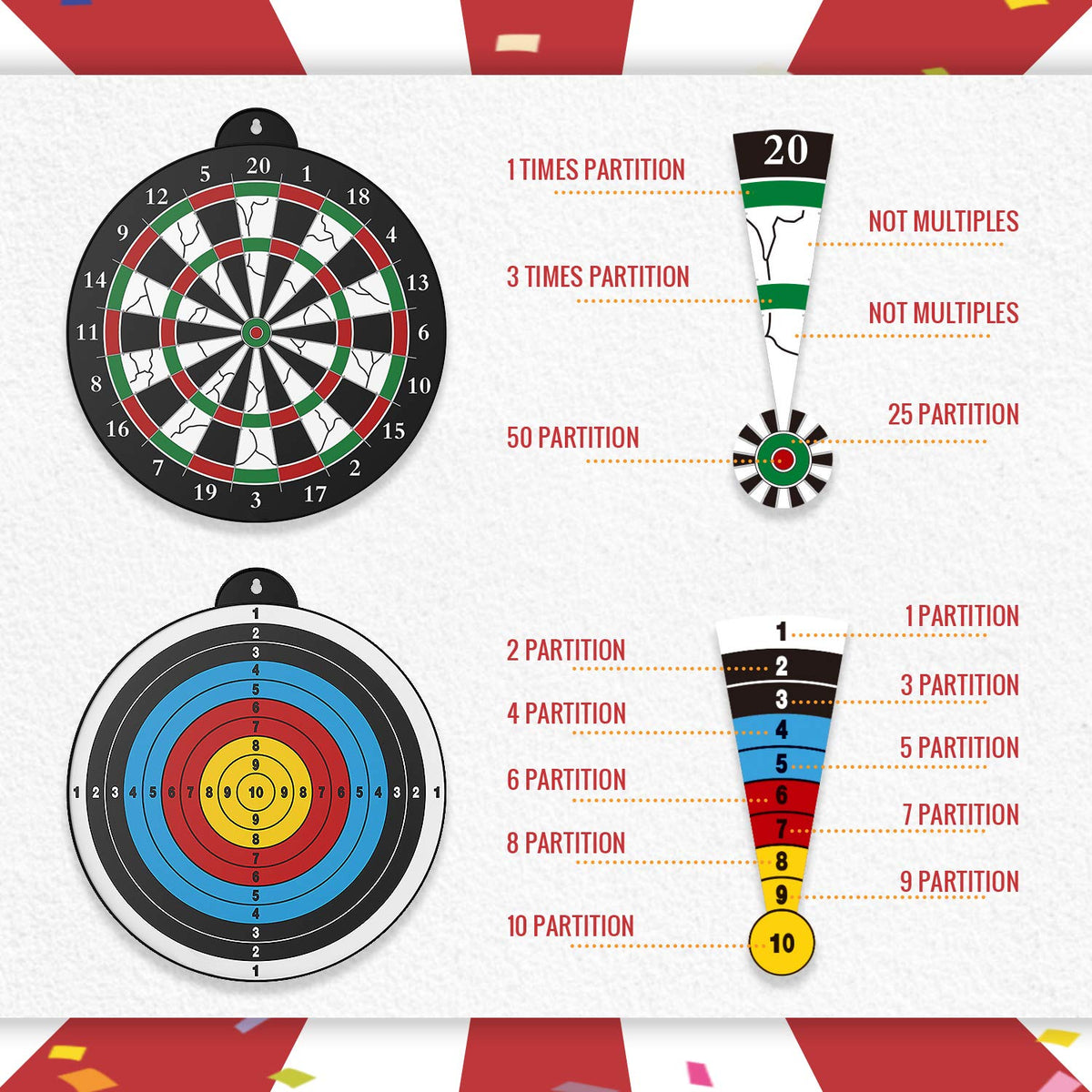 Magnetic Dart Board, 12 Pcs, Indoor Party Game, Ages 5+