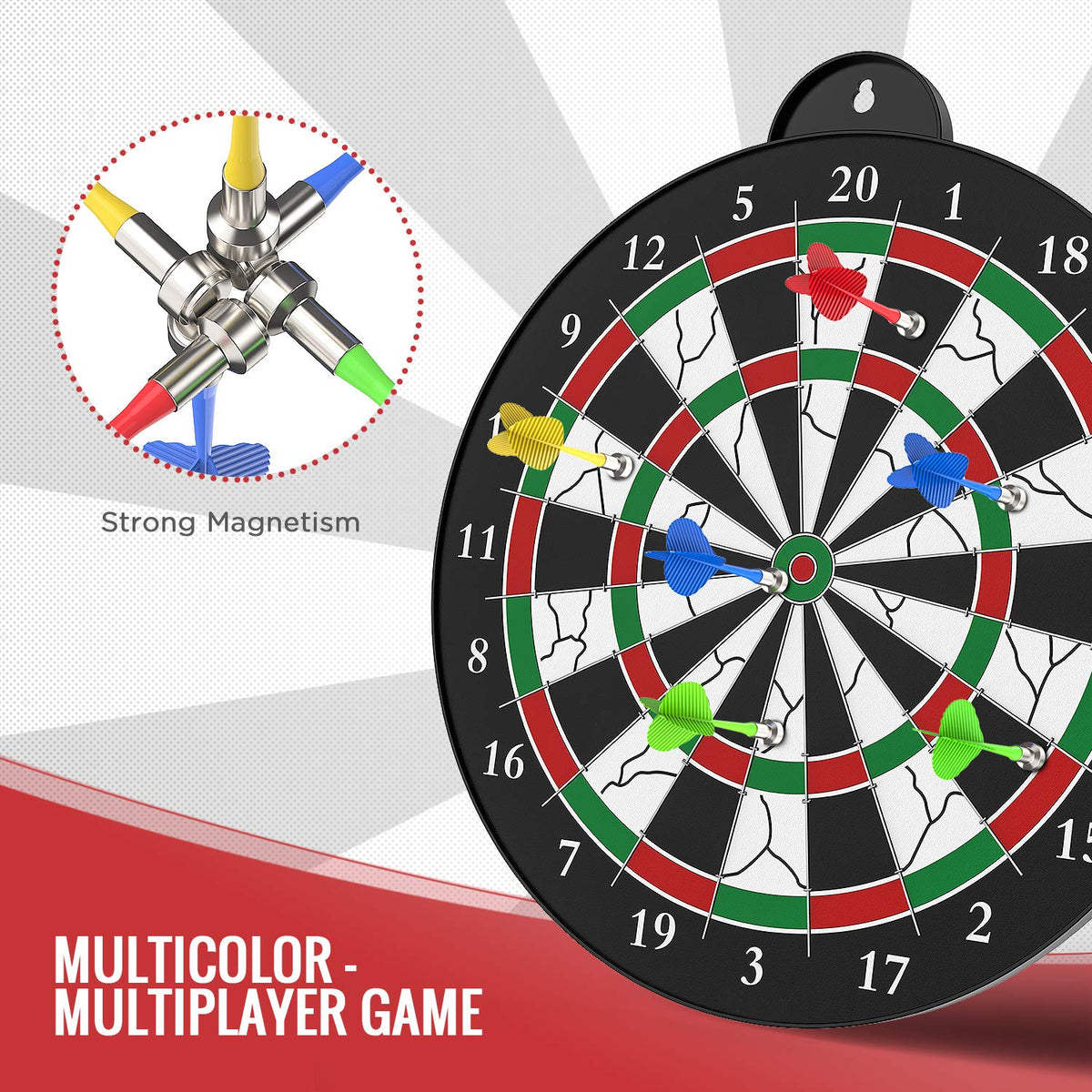 Magnetic Dart Board, 12 Pcs, Indoor Party Game, Ages 5+