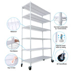 6 Tier Heavy Duty Metal Shelf Wire Shelving Unit