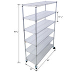 6 Tier Heavy Duty Metal Shelf Wire Shelving Unit