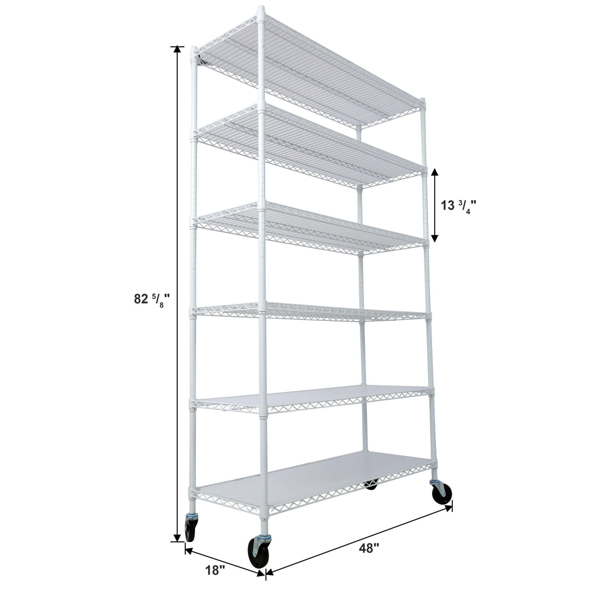 6 Tier Heavy Duty Metal Shelf Wire Shelving Unit