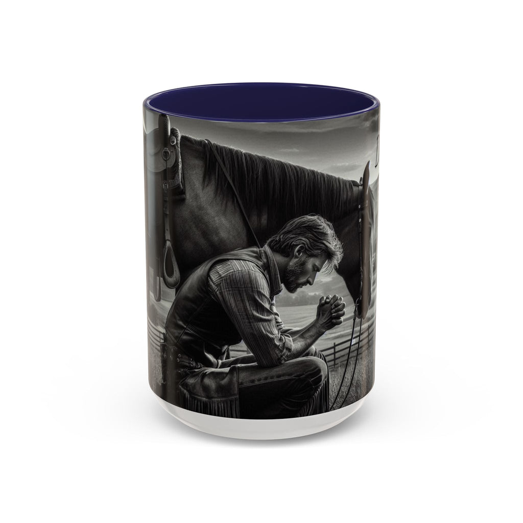 Praying Cowboy Inspirational Coffee Mug, Western Theme Mug