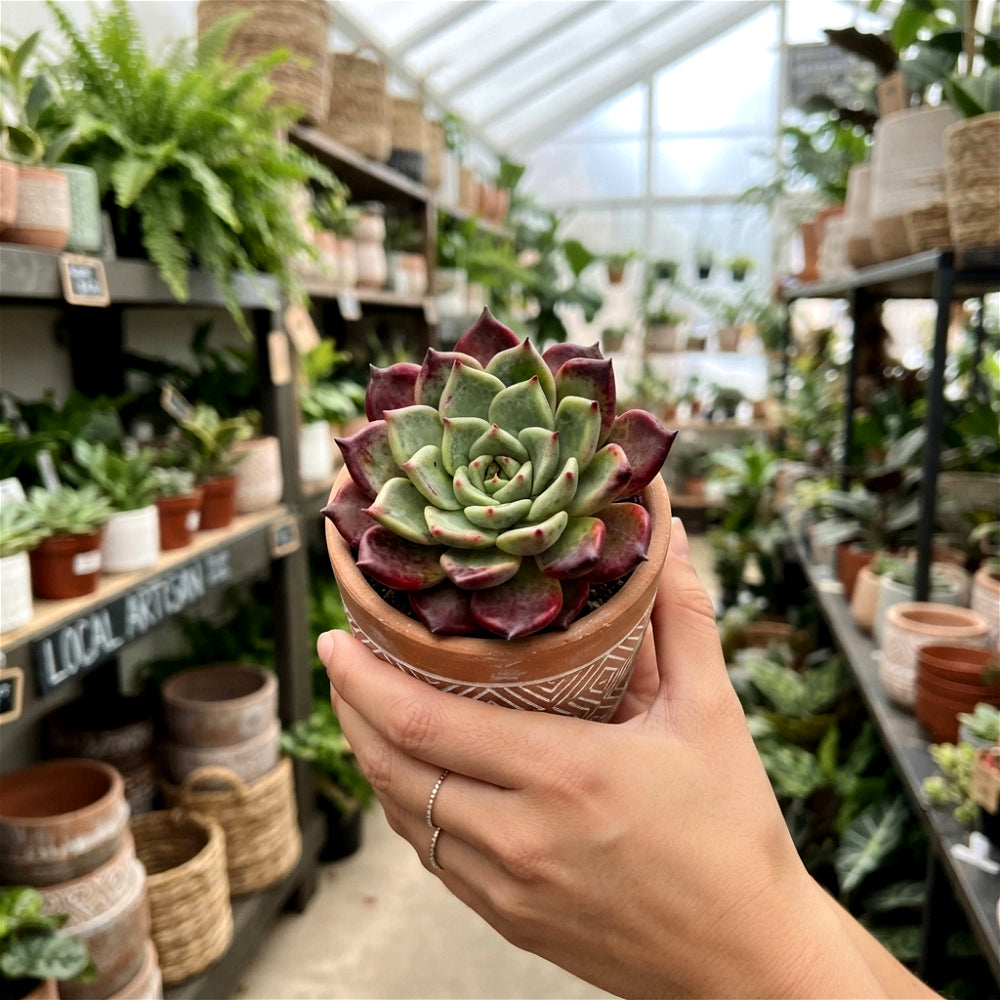 Rare Succulent Echeveria 'Midnight Beauty' 2"-2.5" Live Plant - Collectible Home Plant, Office Accent, Holiday Decorations, Wedding Favors