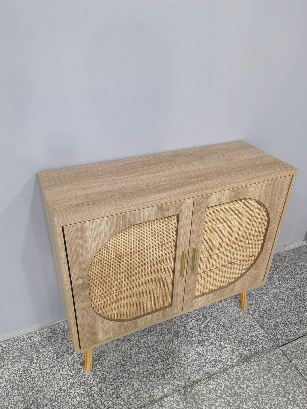 Buffet Cabinet with Storage with Modern Farmhouse Design - Black