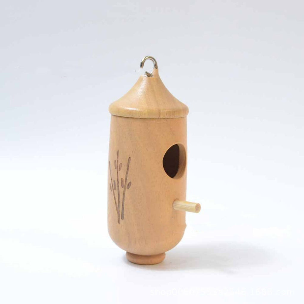 Hummingbird Hanging Swing Bird Nest House Wooden Craftwork