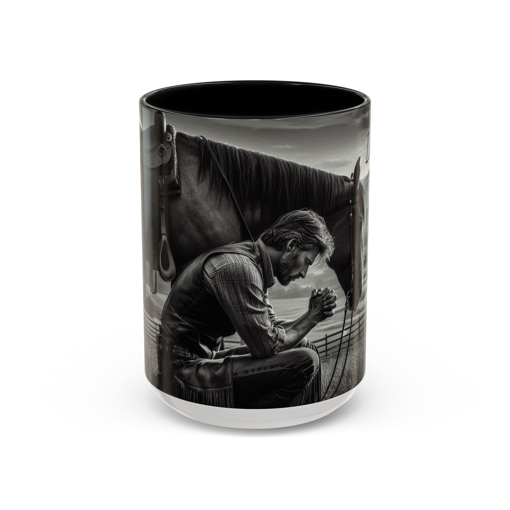 Praying Cowboy Inspirational Coffee Mug, Western Theme Mug