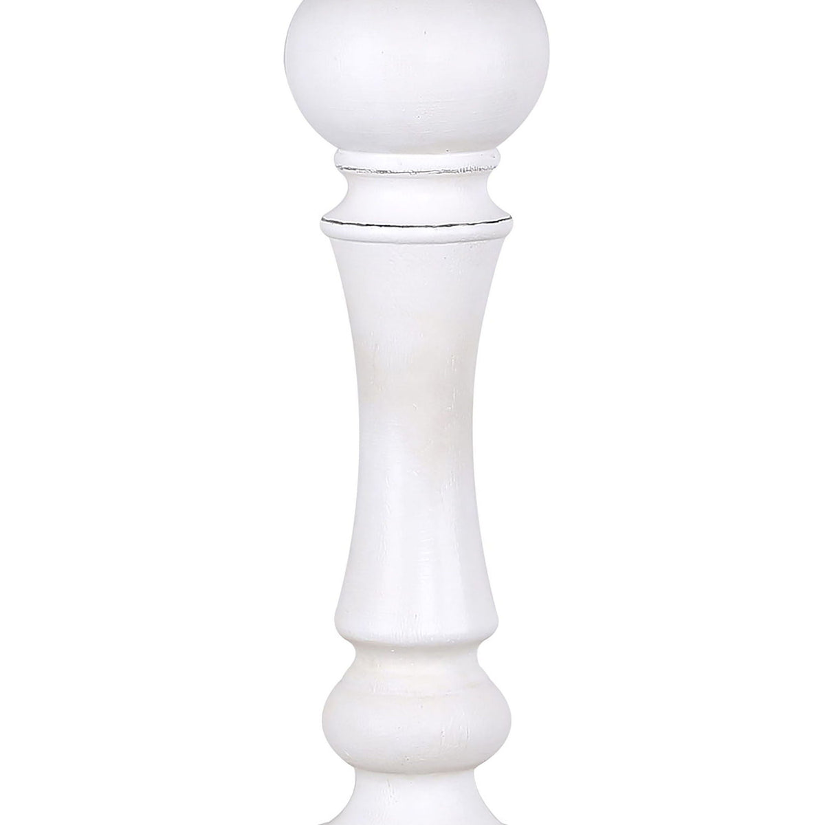 Farmhouse Poly Table Lamp Set with Spindle Base - Gray or White