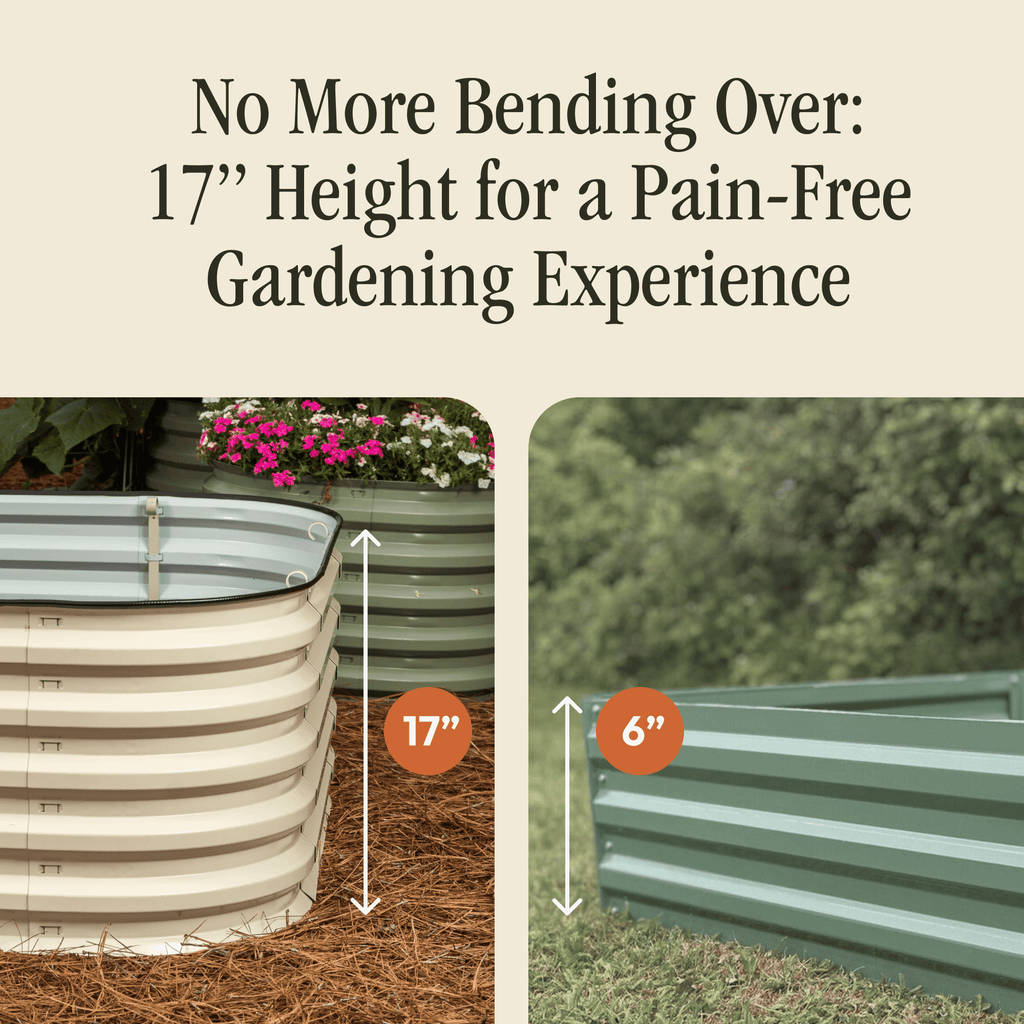 Modular Metal Raised Garden Bed Kit – Tool-Free Assembly, 6-in-1 & 9-in-1 Layouts
