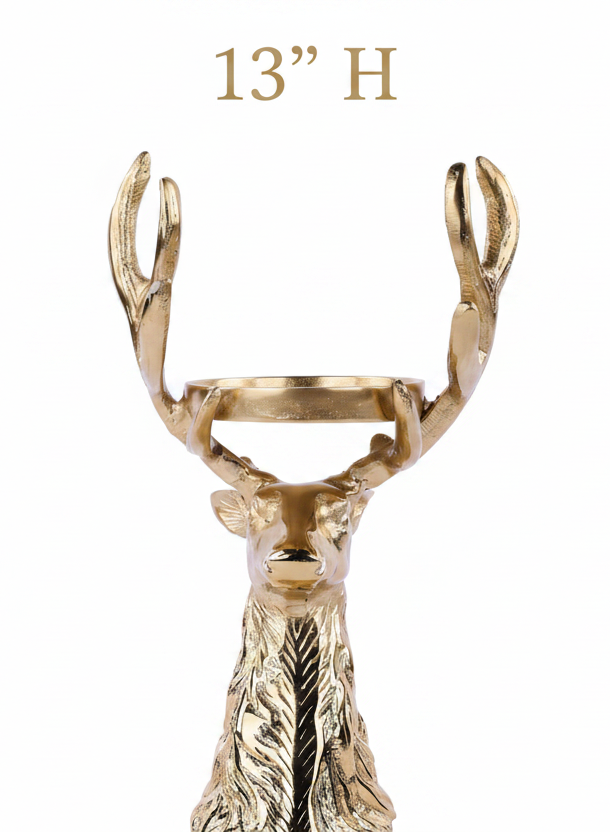 Aluminum Antler Candleholder, 2 Size Options