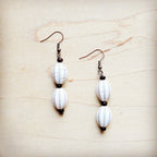 **White Turquoise Melon Bead Earrings 220y — product image