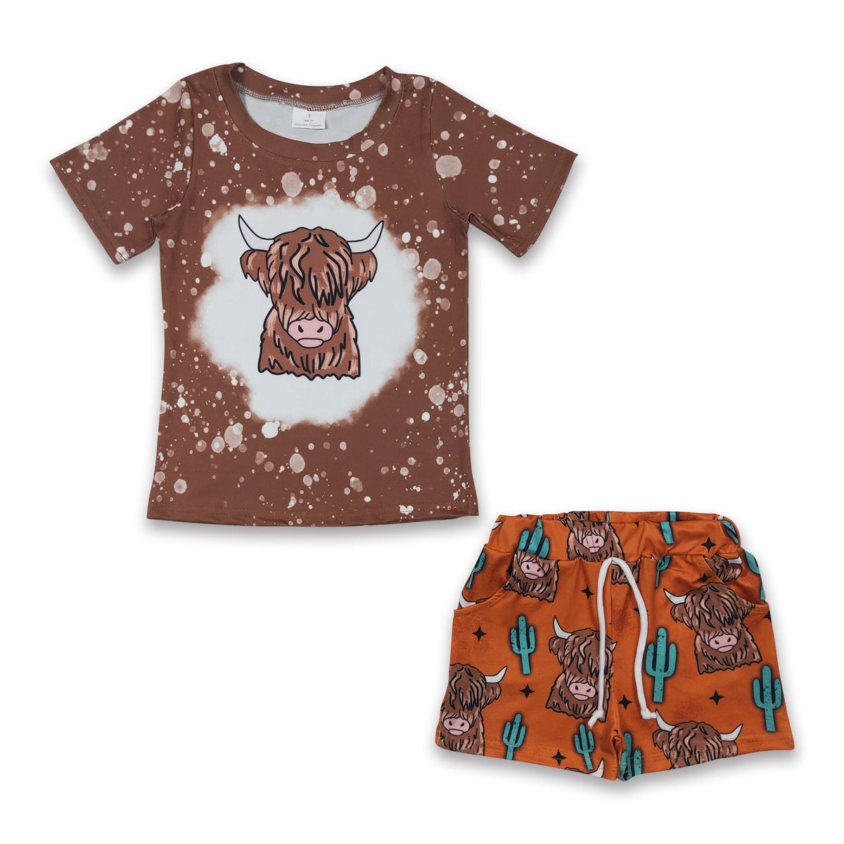 Boys' Highland Cow & Cactus Western Outfit — product image