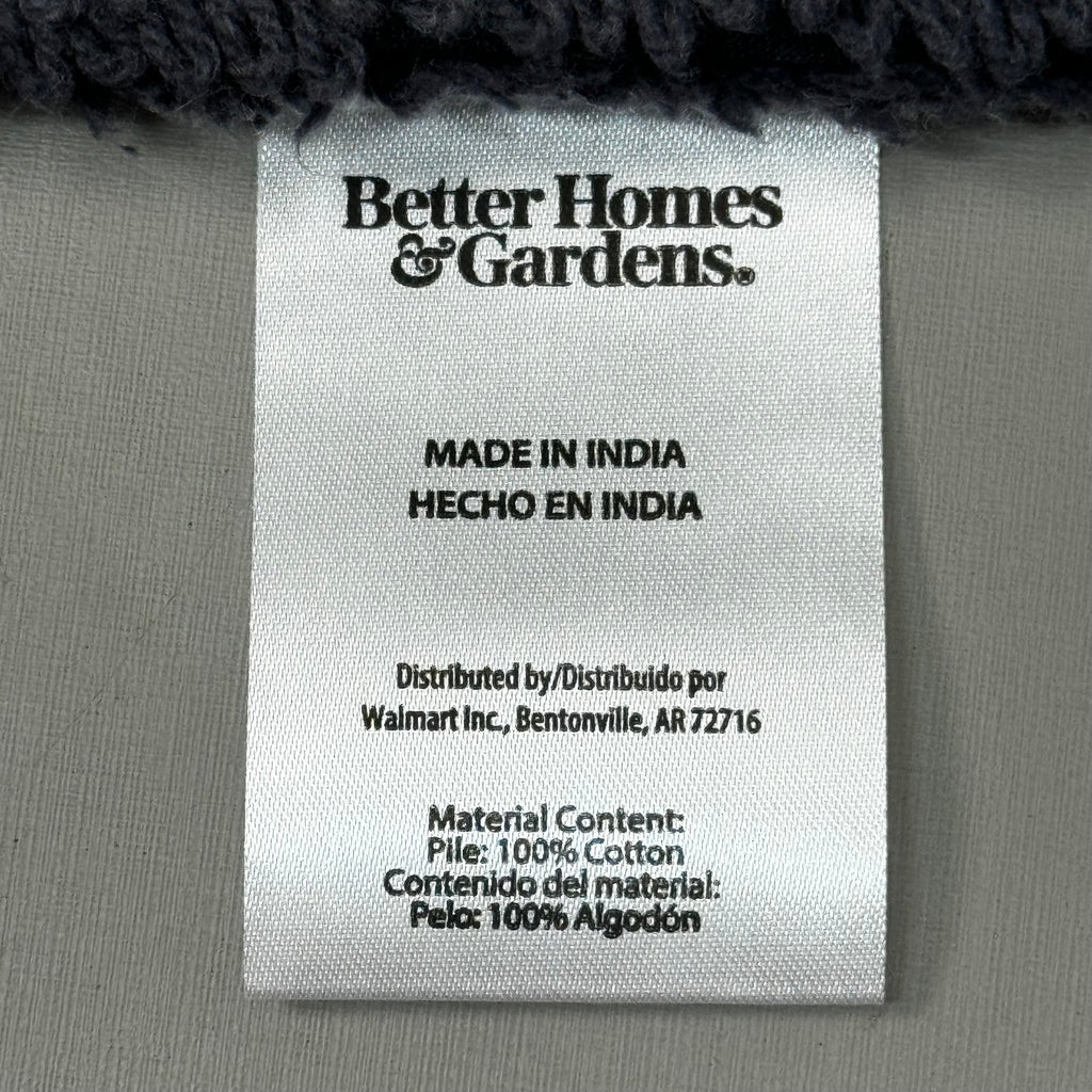 BETTER HOMES & GARDEN (2 PACK) Cotton Reversible Bath Rug 20X30" Ombre Grey