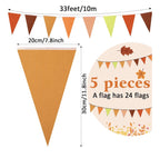 Fall Porch Banner Set with 164 ft Fall Pennant Banners, Scarecrow