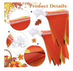 Fall Porch Banner Set with 164 ft Fall Pennant Banners, Scarecrow