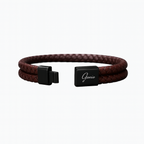 Men's Genuine Leather Double Strap Dublin Bracelet