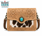 Wynonna Crossbody | Tooled Leather & Hair-on-Hide Western Purse