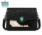 Wynonna Crossbody | Tooled Leather & Hair-on-Hide Western Purse — product image