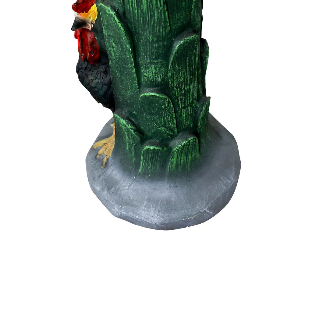 Concrete Bird Bath Garden Sunflower and Rooster 23 In