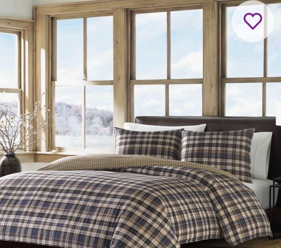 Eddie Bauer Port Gamble Indigo Cotton Duvet Cover Set