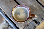 Rustic Handmade Ceramic Coffee Mug – Textured Stoneware with Earthy Glaze & Wrapped Handle
