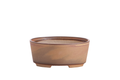 Oval A Bonsai Pot 6 Inch – Straight‑Sided Oval Ceramic Bonsai & Succulent Planter, High‑Fired Frost‑Proof Stoneware with Drainage & Wiring Holes, Handmade in USA (Deep Stone)