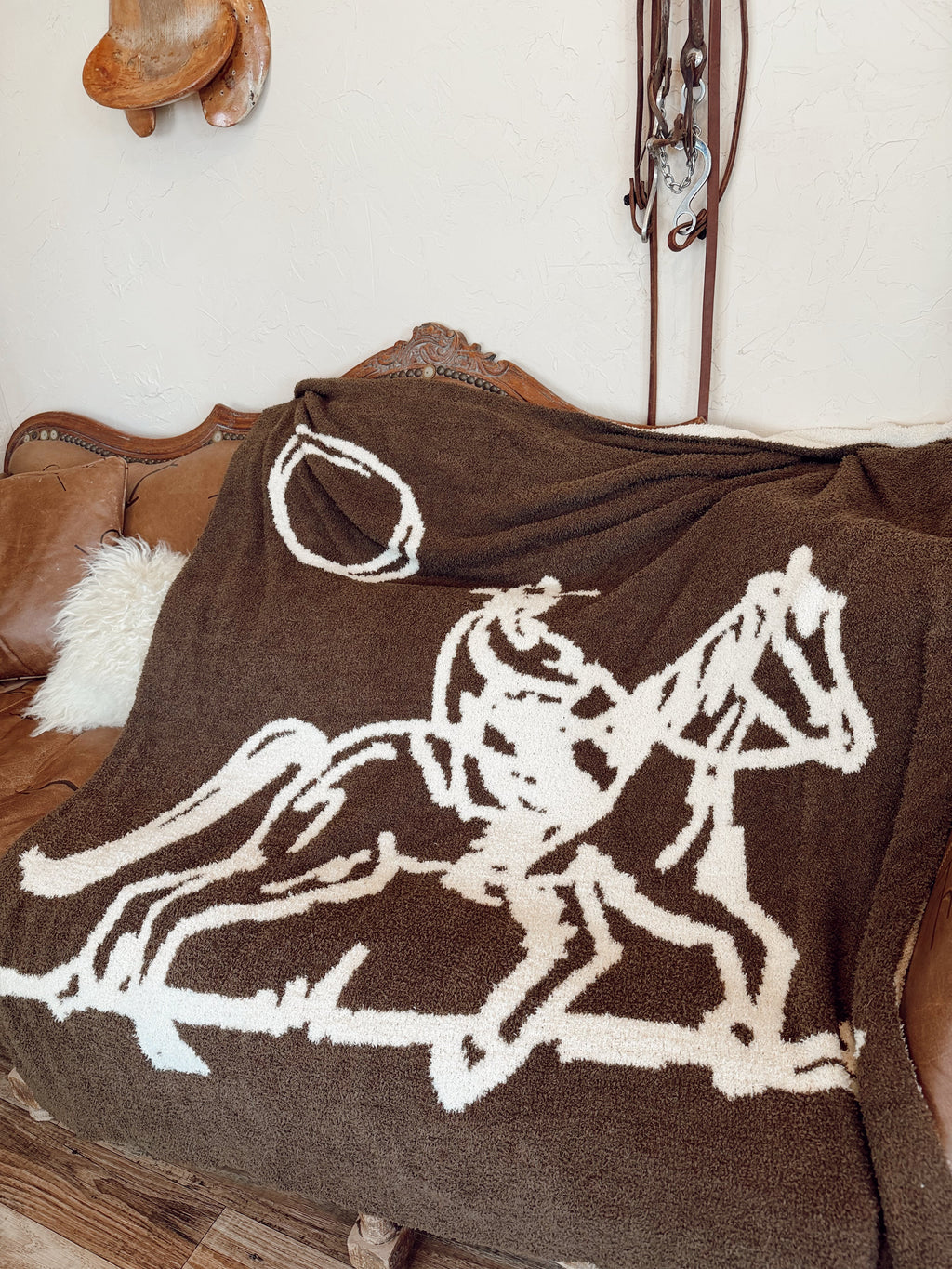 The Cowboy Drifter Throw Blanket — product image