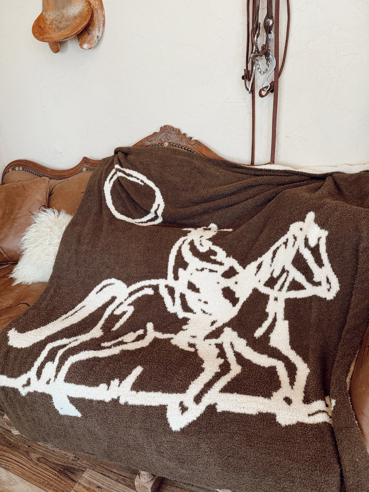 The Cowboy Drifter Throw Blanket — product image
