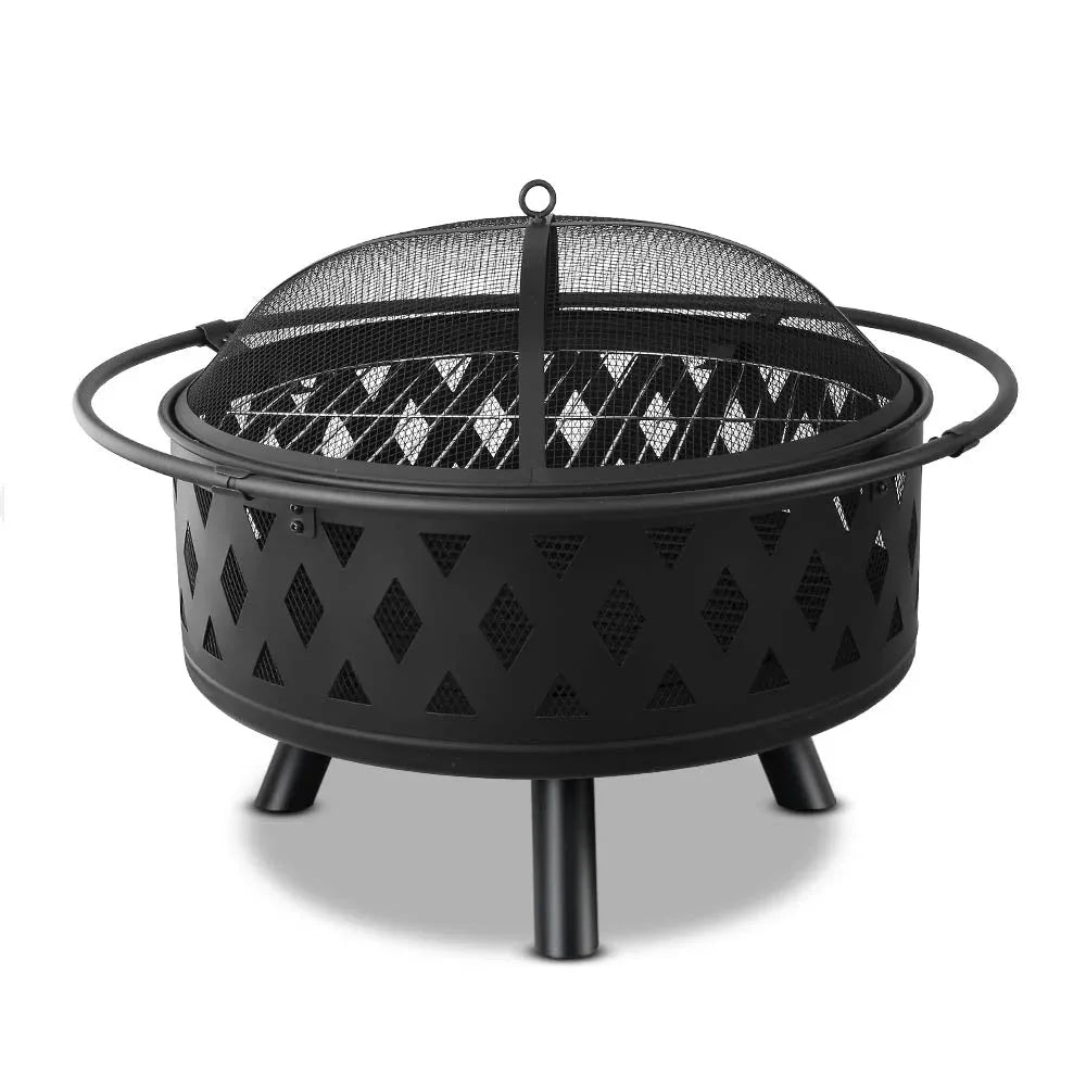 Fire Pit BBQ Charcoal Grill Ring Portable Outdoor Kitchen Fireplace — product image