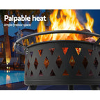 Fire Pit BBQ Charcoal Grill Ring Portable Outdoor Kitchen Fireplace