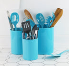 3pc Plastic Utensil Holders, Turquoise