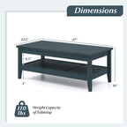 Farmhouse Coffee Table Rustic Cocktail Center Table with Thickened Tabletop