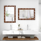 41.5 x 28 inches Farmhouse Wall Mirror with Solid Wood Frame — product image