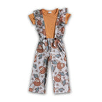 Girls' Highland Cow Overalls & Shirt Set — product image