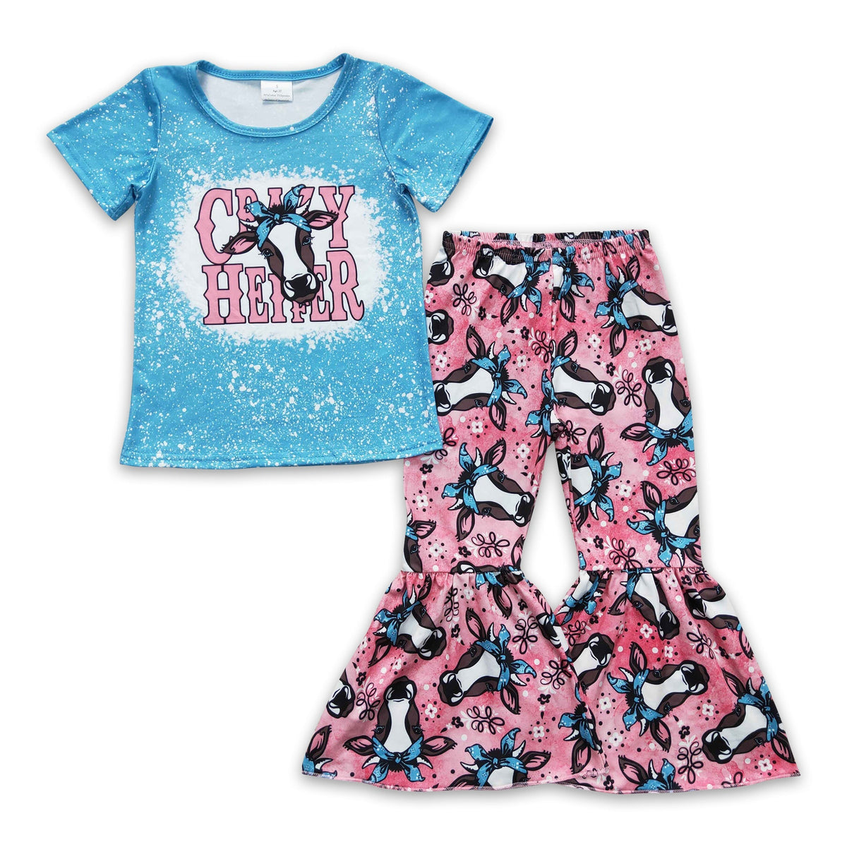 Kids' Crazy Heifer Western Bell-Bottom Pants — product image