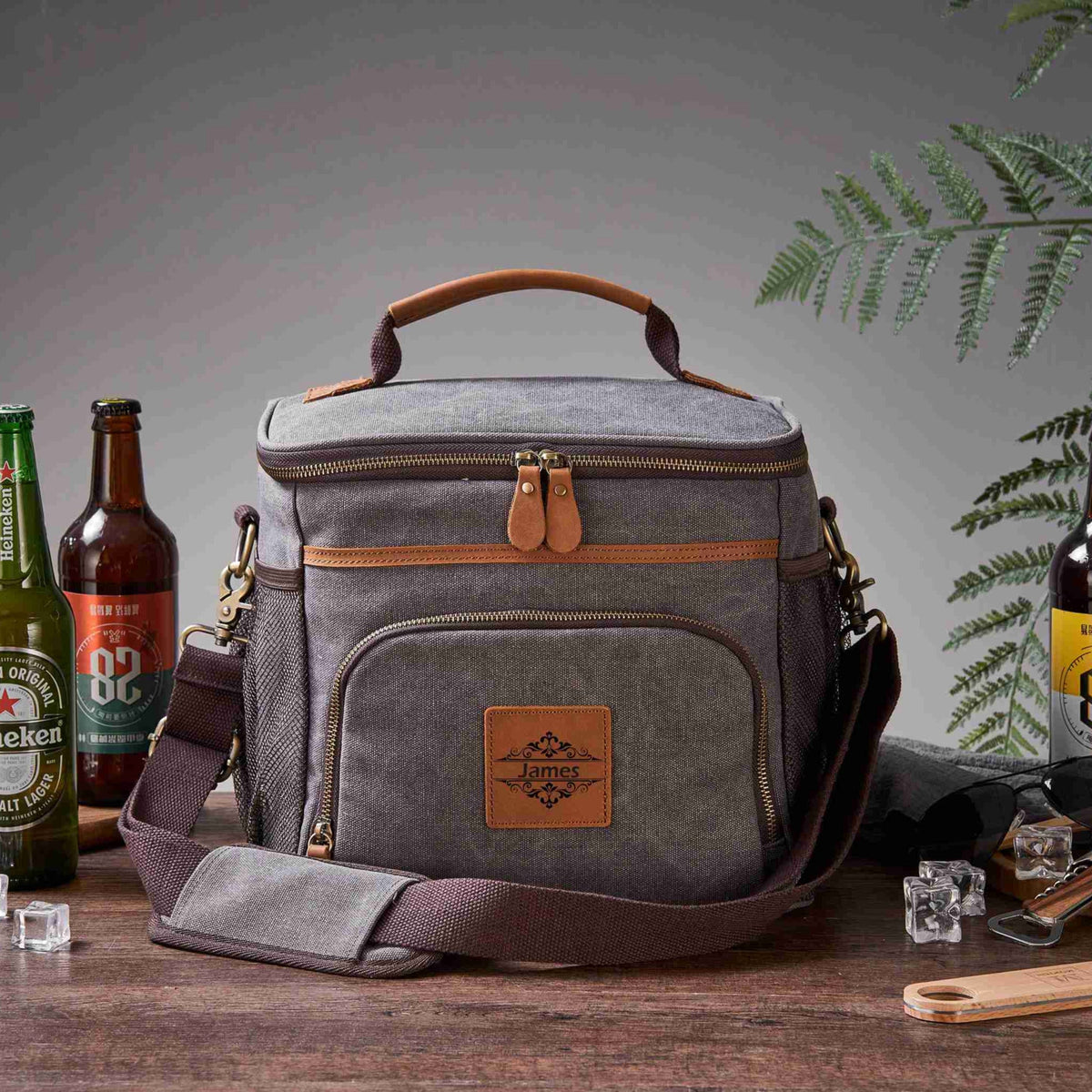 Groomsman Cooler Bag Personalized Beer Cooler Bag Insulated Lunch Cooler Bag Monogrammed Groomsmen Gift Christmas Gifts