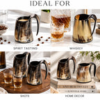 Real Buffalo Horn Whiskey Mug – Rustic Horn Cocktail Cup, 5 Oz (3 Inch)
