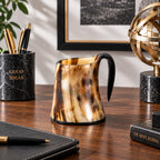 Real Buffalo Horn Whiskey Mug – Rustic Horn Cocktail Cup, 5 Oz (3 Inch)