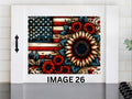 Patriotic Sunflower Stove Cover | American Flag Noodle Board | Rustic Farmhouse Kitchen Decor — product image
