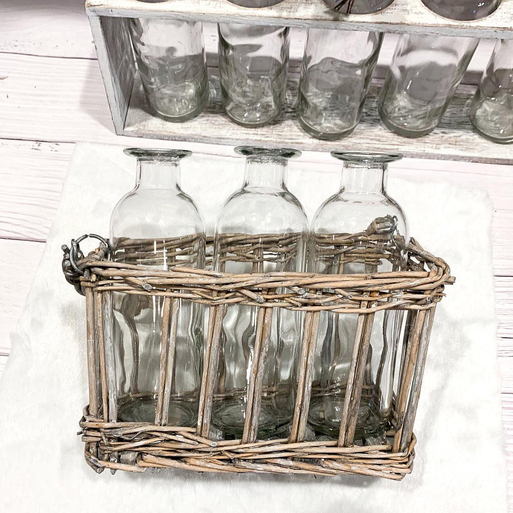 Willow Wrapped Vases