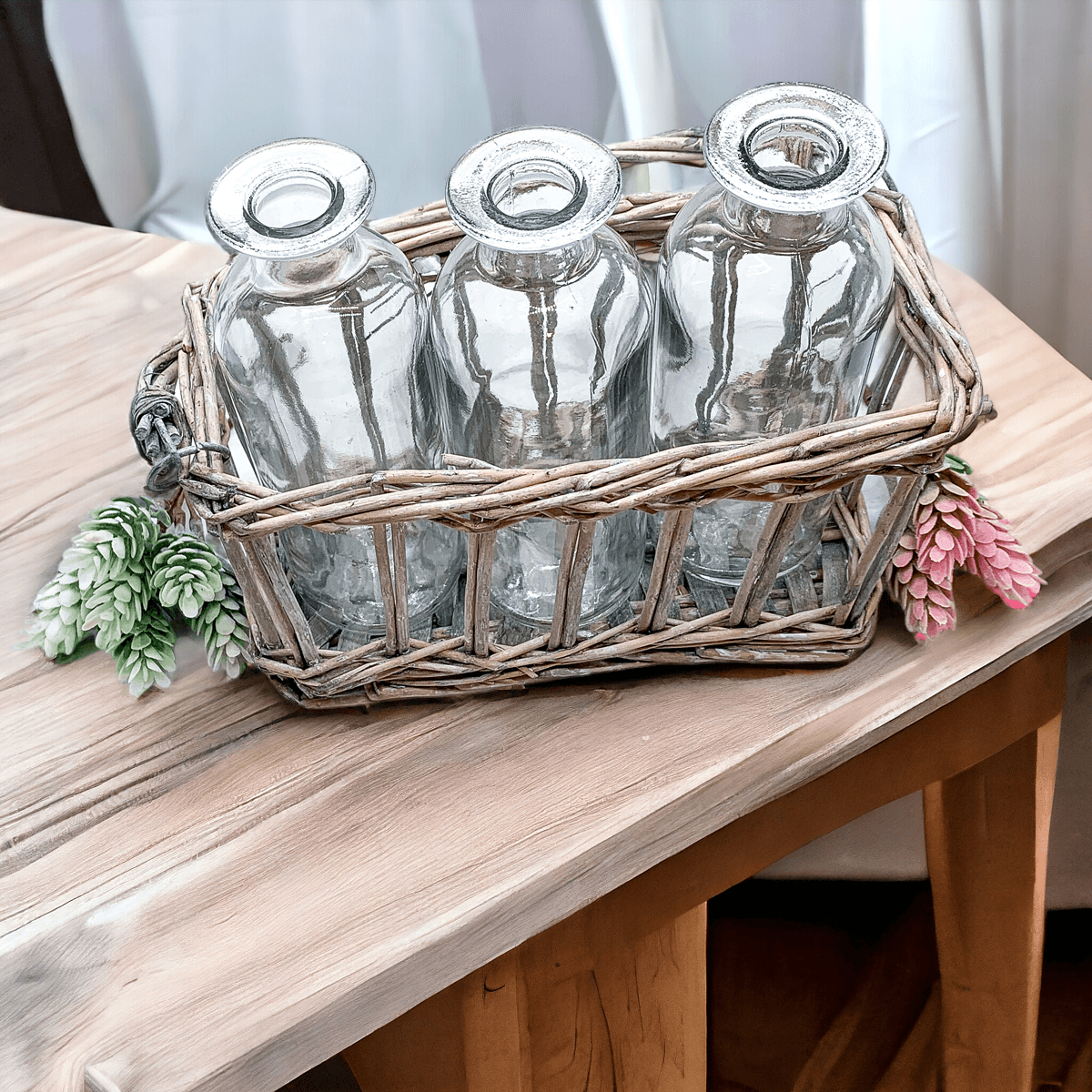Willow Wrapped Vases