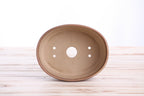 Oval A Bonsai Pot 6 Inch – Straight‑Sided Oval Ceramic Bonsai & Succulent Planter, High‑Fired Frost‑Proof Stoneware with Drainage & Wiring Holes, Handmade in USA (Deep Stone)