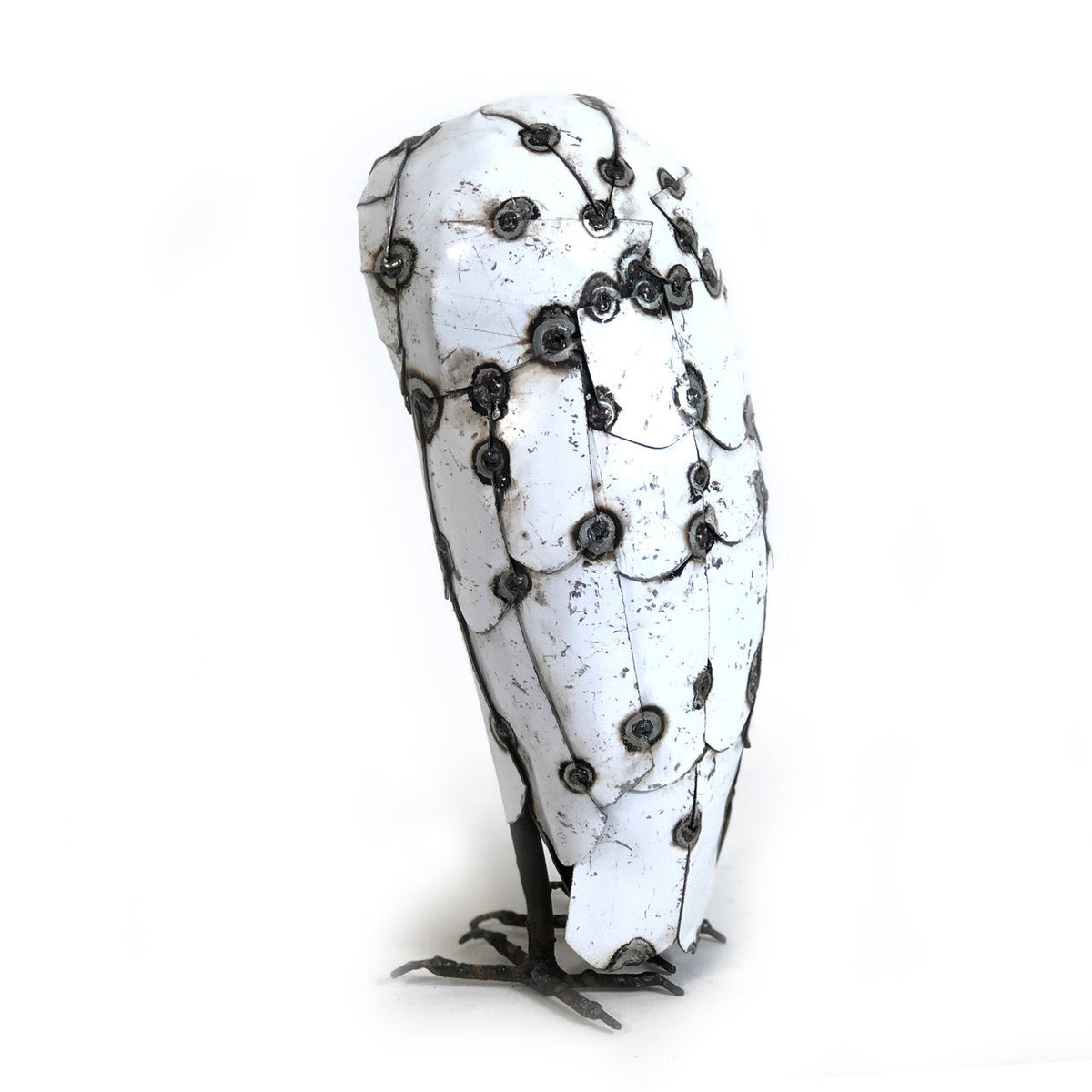 Snowy White Owls - Recycled Metal