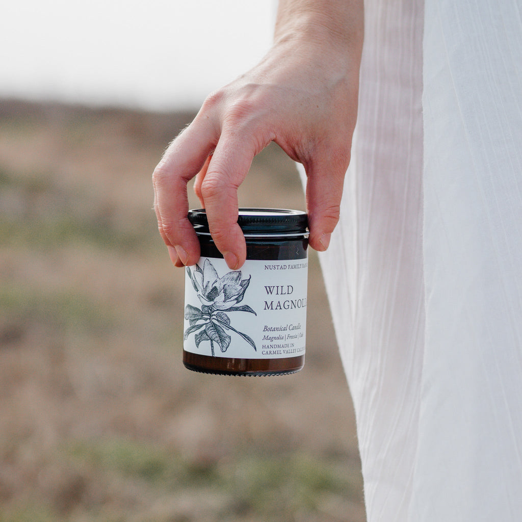 Hand-Poured Soy Candles – Garden-Inspired Scents | Amber Glass Jars