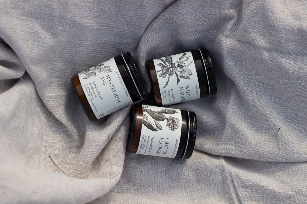 Hand-Poured Soy Candles – Garden-Inspired Scents | Amber Glass Jars